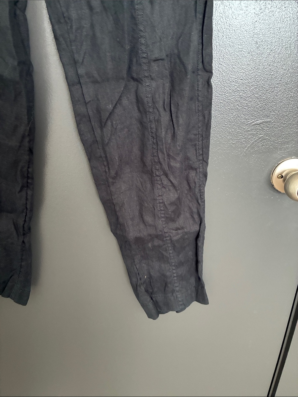 Athleta Cabo Linen Joggers Black Sz S Tall - Picture 4 of 7